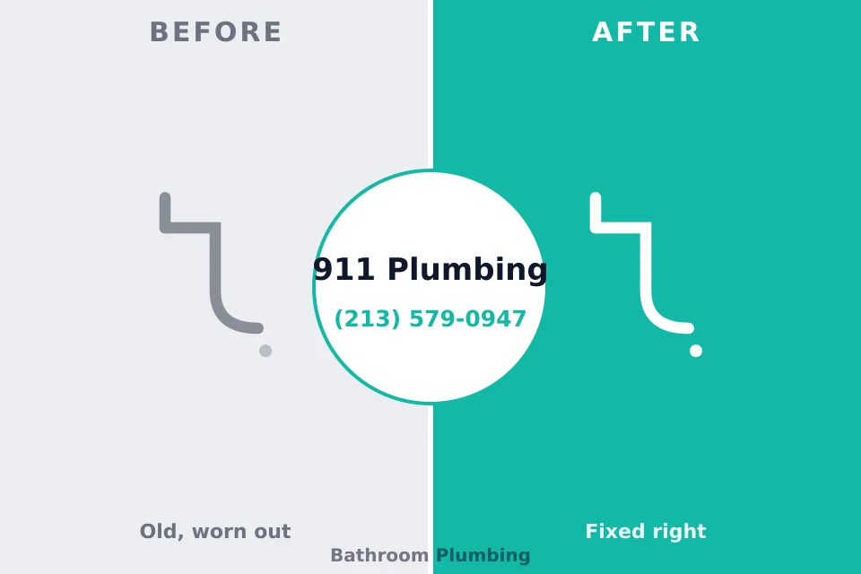 Before and after: plumbing repair Lilburn, GA